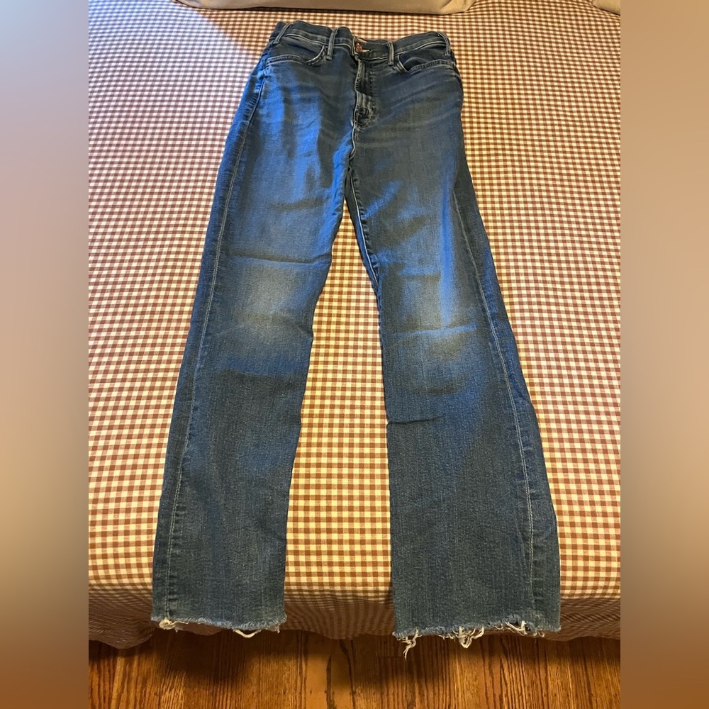 MOTHER Straight Blue Jeans